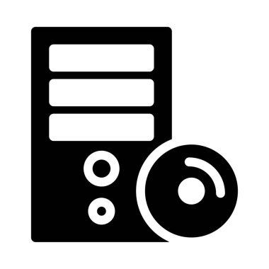  bilgisayar CD kabartması düz simge 