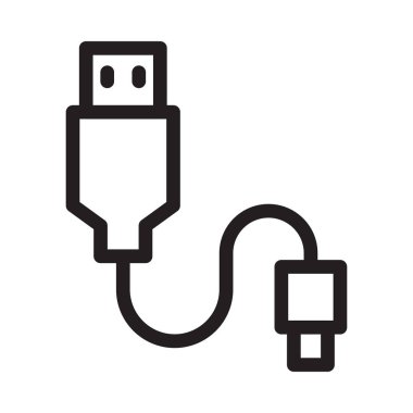 konnektör vektörü ince çizgi simgesi 