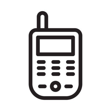 mobil vektör ince çizgi simgesi 