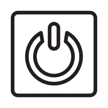 Kapat düğmesi vektör ince çizgi simgesi 