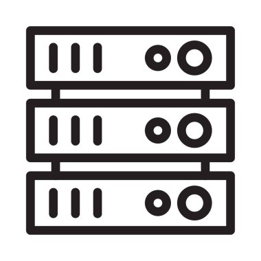 depolama vektörü ince çizgi simgesi 