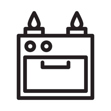 ev sobası vektör ince çizgi simgesi 