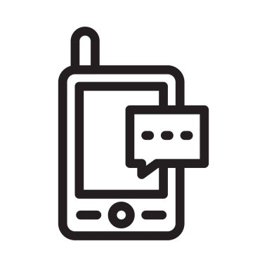 İleti kabarcığı vektörü ince çizgi simgesi 