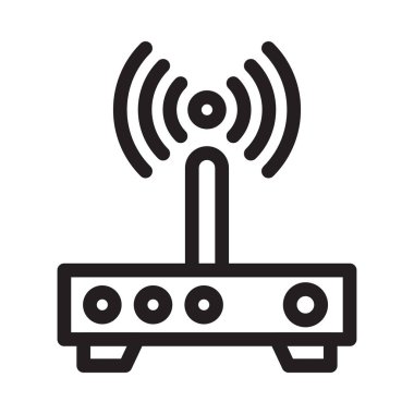 WiFi modem vector thin line icon 