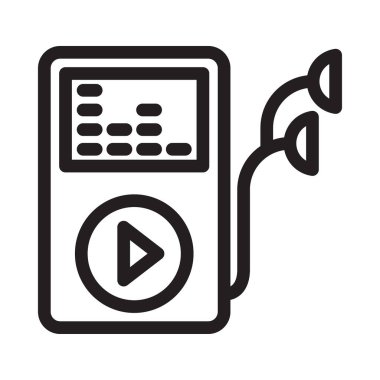 ses kulaklığı vektörü ince çizgi simgesi 