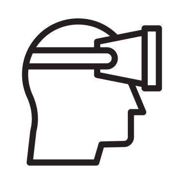 Ar gözlük vektör ince çizgi simgesi 