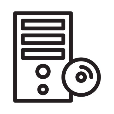 bilgisayar aygıtı vektörü ince çizgi simgesi  