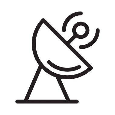 uydu vektörü ince çizgi simgesi 