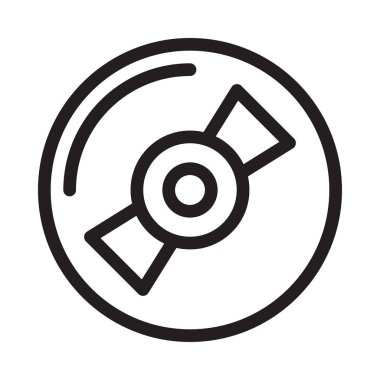 DVD vektörü ince çizgi simgesi 