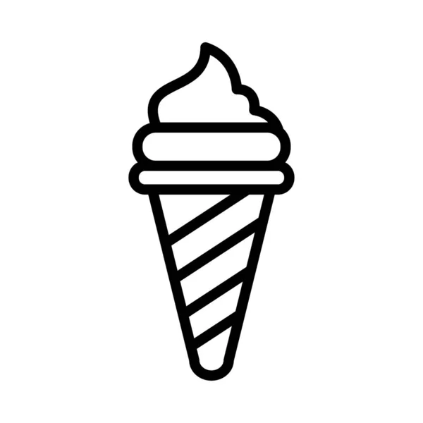 冰淇淋矢量细线图标 — 图库矢量图片