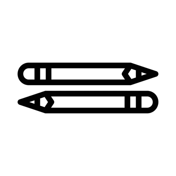 Pencil Vector Thin Line Icon — Stock Vector