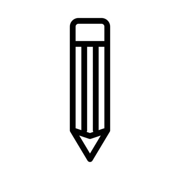 Pencil Vector Thin Line Icon — Stock Vector