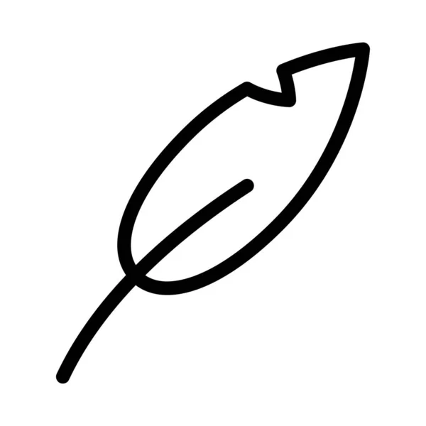 Quill Vector Thin Line Icon — 스톡 벡터