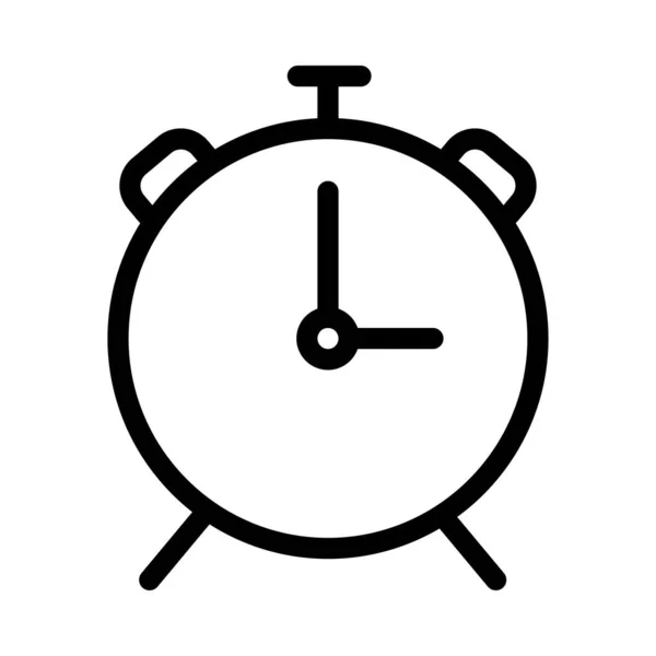 Temps Vecteur Ligne Mince Icône — Image vectorielle