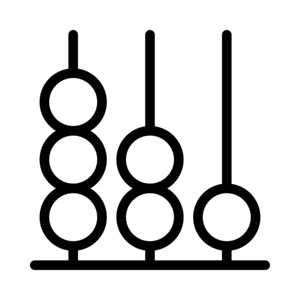 Abacus Vector Thin Line Symbol — Stockvektor
