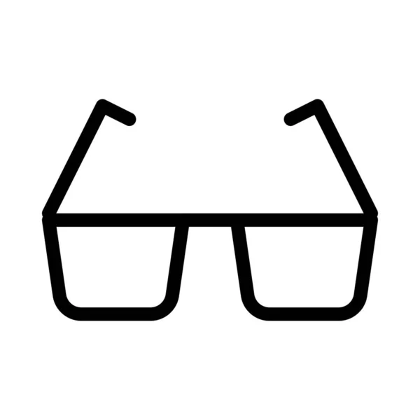 Óculos Vetor Ícone Linha Fina — Vetor de Stock