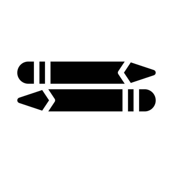 Pencil Vector Glyph Flat Icon — Stock Vector