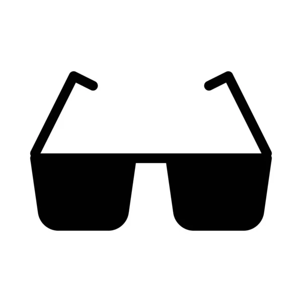 Gafas Vector Glifo Icono Plano — Vector de stock