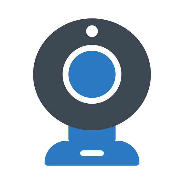 Camera Vector Glyph Kleur Pictogram — Stockvector