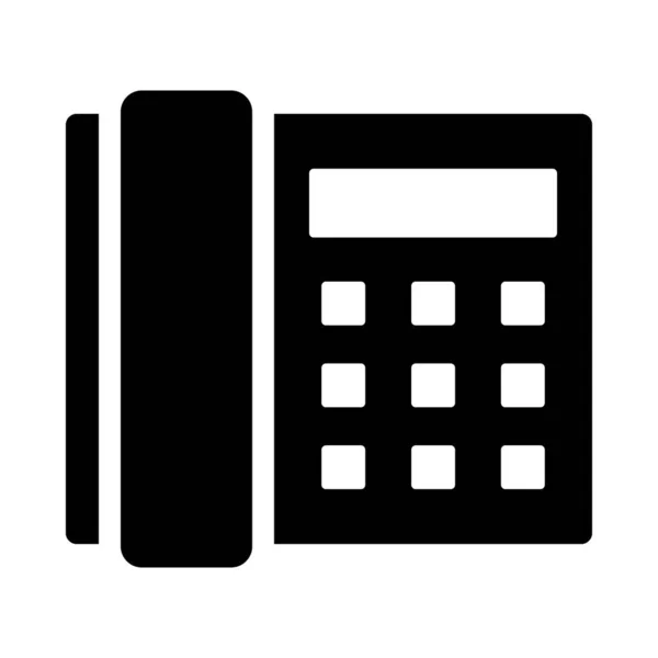 Vezetékes Telefon Grafikus Lapos Ikon — Stock Vector