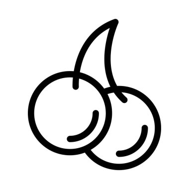 kiraz vektörü ince çizgi simgesi