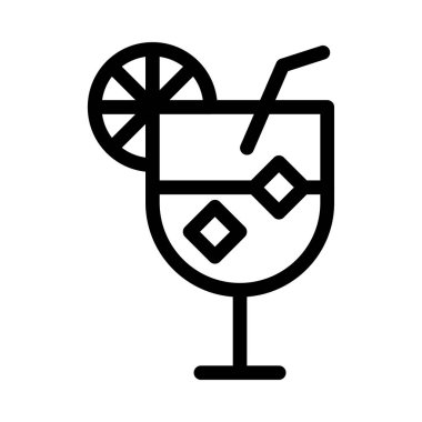 içecek vektör ince çizgi simgesi