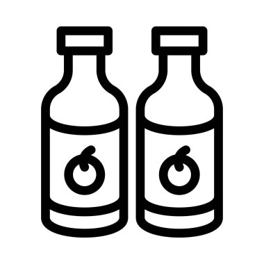 içecek vektör ince çizgi simgesi