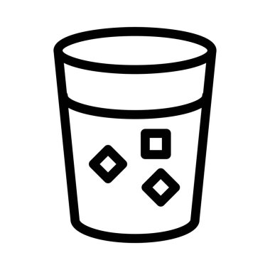 Soda vektörü ince çizgi simgesi