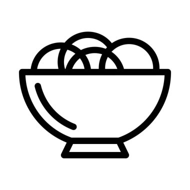 yiyecek vektörü ince çizgi simgesi