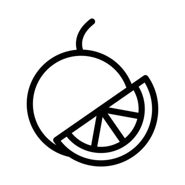 turuncu vektör ince çizgi simgesi