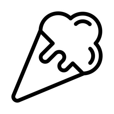 dondurma vektörü ince çizgi simgesi