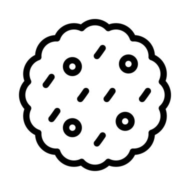 Bisküvi vektörü ince çizgi simgesi