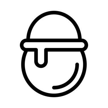 pot vektör ince çizgi simgesi