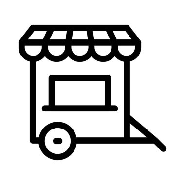 dükkan vektörü ince çizgi simgesi