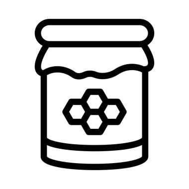 Kavanoz vektörü ince çizgi simgesi