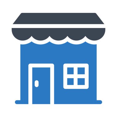 dükkan vektörü renk simgesi