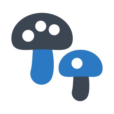 mantar vektörü kabartma renk simgesi