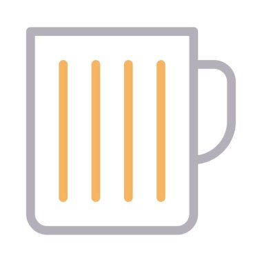 kupa vektör renk çizgisi simgesi