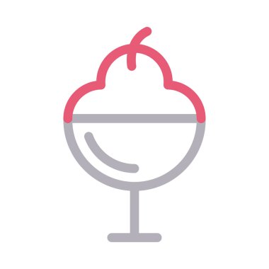 dondurma vektör renk çizgisi simgesi