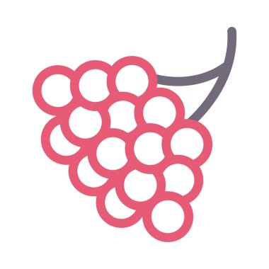 meyve vektörü renk çizgisi simgesi