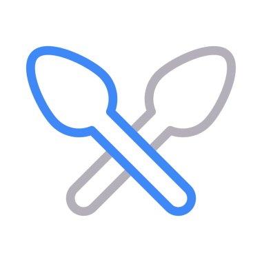 utensils vektör renk çizgisi simgesi