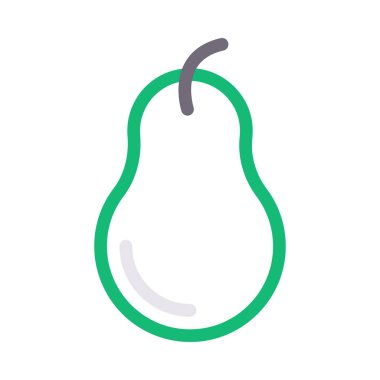 meyve vektörü renk çizgisi simgesi