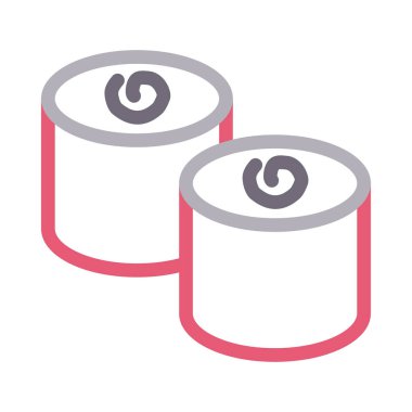 yemek vektörü renk çizgisi simgesi