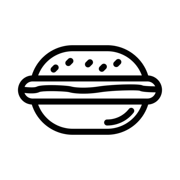 Fast Food Vector Dunne Lijn Pictogram — Stockvector