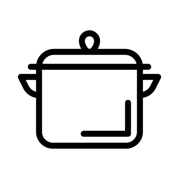 Pan Vector Dunne Lijn Pictogram — Stockvector