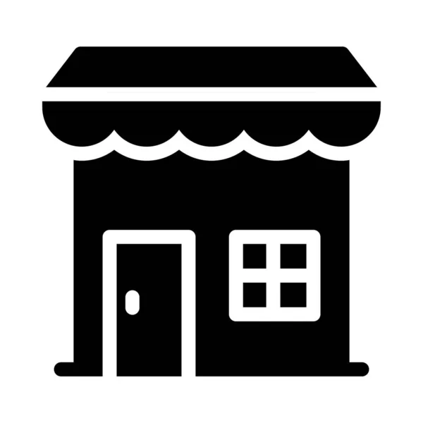 Shop Vector Glyph Flat Icon — 스톡 벡터