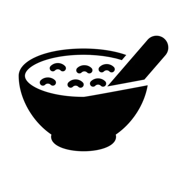 Soep Vector Hiëroglief Plat Pictogram — Stockvector