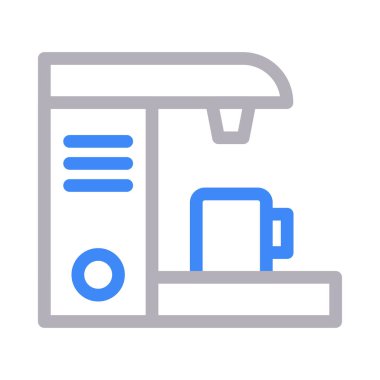 fincan vektör renk çizgisi simgesi