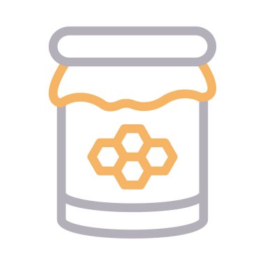 Kavanoz vektör renk çizgisi simgesi