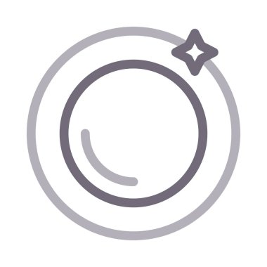 tabak vektör renk çizgisi simgesi